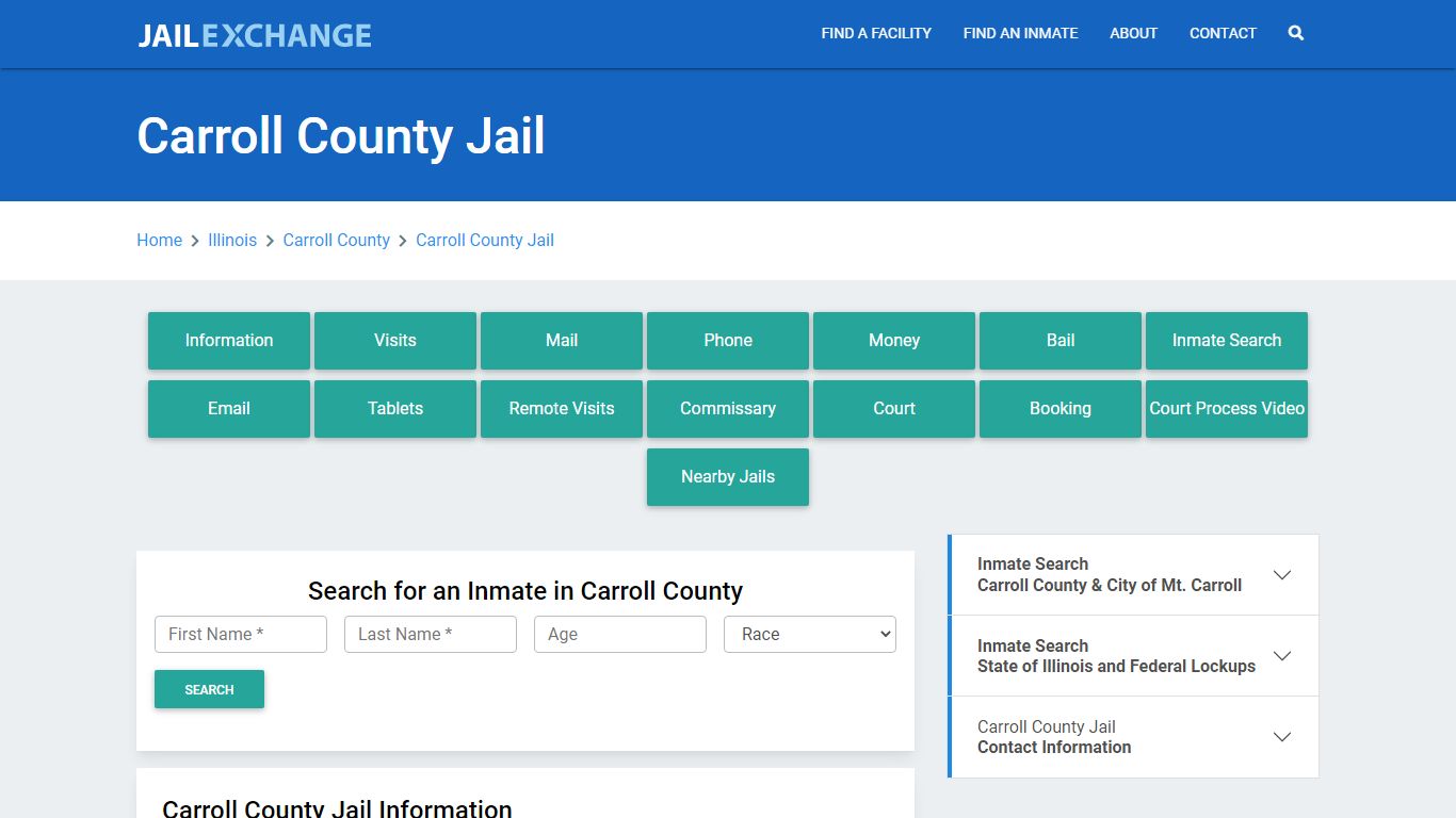 Carroll County Jail Roster Lookup, IL, Inmate Search